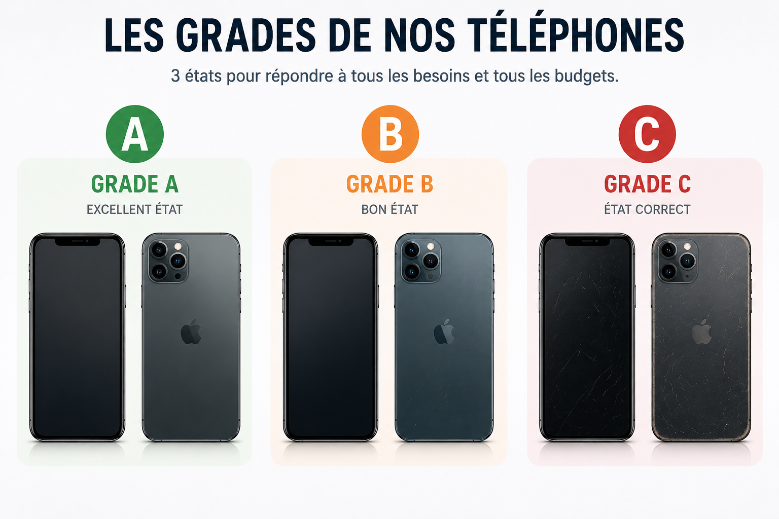 Téléphone reconditionné : bien choisir son grade (A, B ou C)